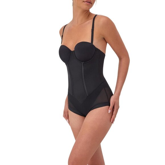 NWT Maidenform Womens Shaper With Built-in Bra Fl1256 Bodysuit 1256 Black 38DD - Picture 4 of 10